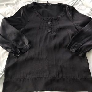Black Satin Blouse